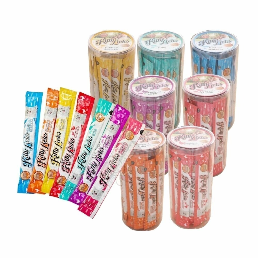 Kitty Licks 甜甜貓肉泥  30入桶裝 條狀包裝方便餵食 貓肉泥 口味隨機出貨『林口旗艦店』-細節圖2