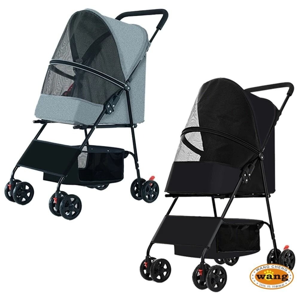 BND 可折摺疊寵物推車 BNDC101 黑色/灰色 | 超輕量 折疊式 萬向輪 貓狗推車『林口旗艦店』-細節圖2