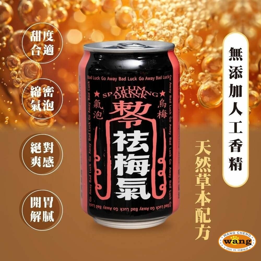 祛梅氣 烏梅氣泡飲【單罐】每罐330ml  氣泡飲料 解膩 汽水 烏梅汽水 碳酸飲料『林口旗艦店』-細節圖6