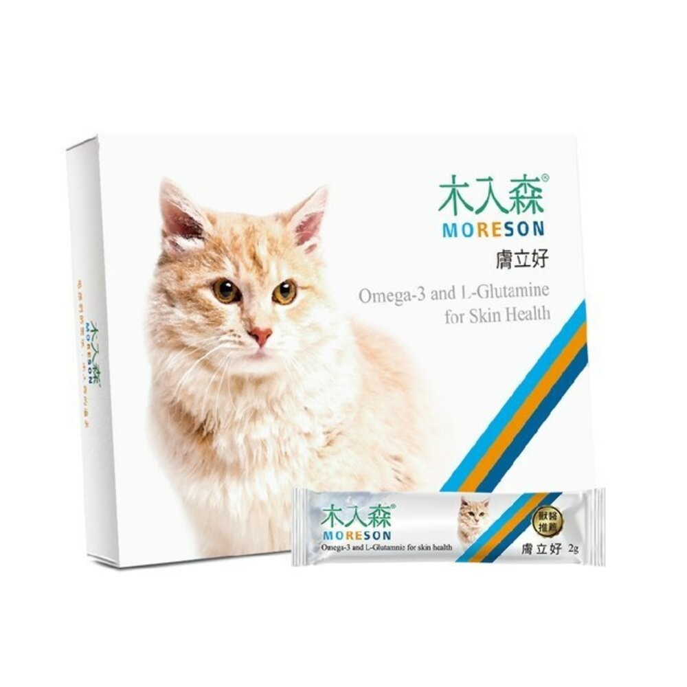 Moreson 木入森 貓咪營養品 保腎利/膚立好/護疫升/有關膝/好規泌/排毛粉/益生菌固齒麗口滴劑『林口旗艦店』-規格圖9