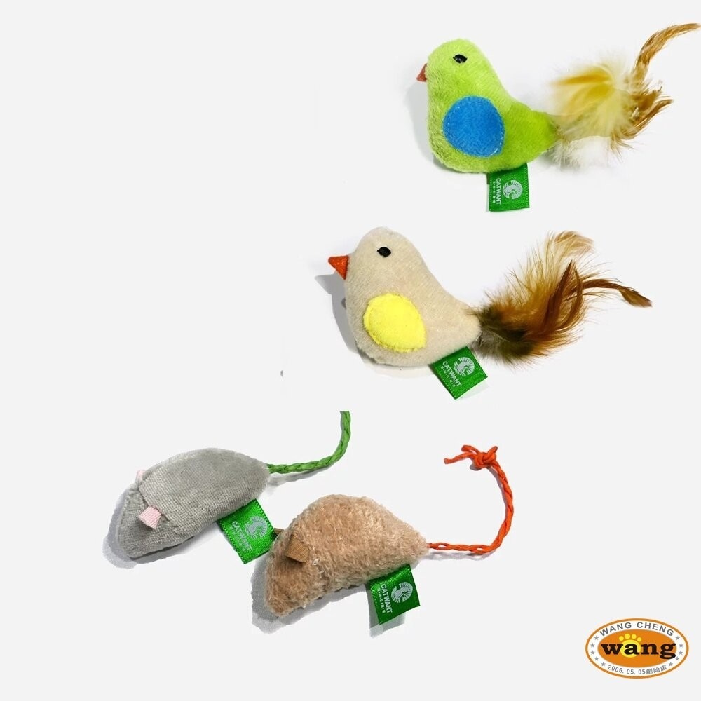 CATWANT 貓咪旺農場 木天蓼填充貓玩具｜小鳥 小老鼠 貓薄荷 顏色隨機 貓玩具『林口旗艦店』-細節圖2