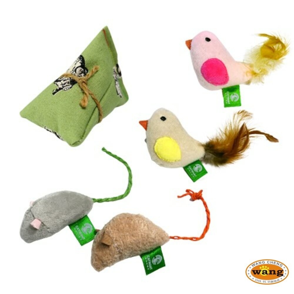 CATWANT 貓咪旺農場 木天蓼填充貓玩具｜小鳥 小老鼠 貓薄荷 顏色隨機 貓玩具『林口旗艦店』-細節圖6