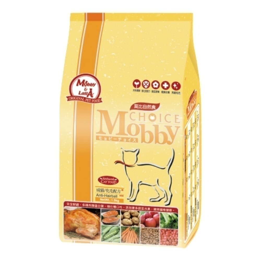 MobbyChoice 莫比 自然食 貓糧 7.5KG【免運】幼母貓/低卡/化毛/挑嘴貓 貓飼料『林口旗艦店』-規格圖7