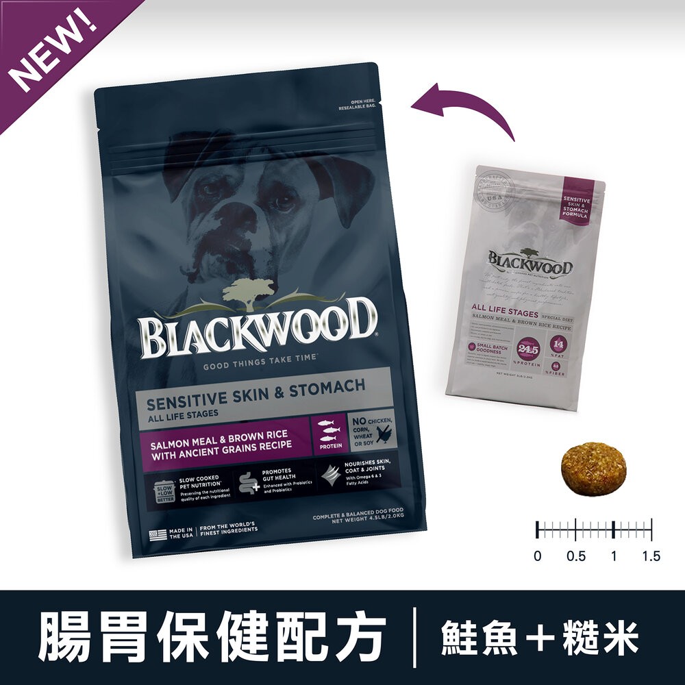 Blackwood 柏萊富 犬糧 1磅(450g) 功能性 極鮮無穀 幼犬 全犬 低卡保健 柏萊富狗『林口旗艦店』-規格圖10