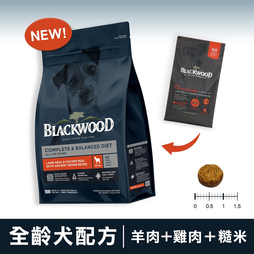 Blackwood 柏萊富 犬糧 1磅(450g) 功能性 極鮮無穀 幼犬 全犬 低卡保健 柏萊富狗『林口旗艦店』-規格圖10