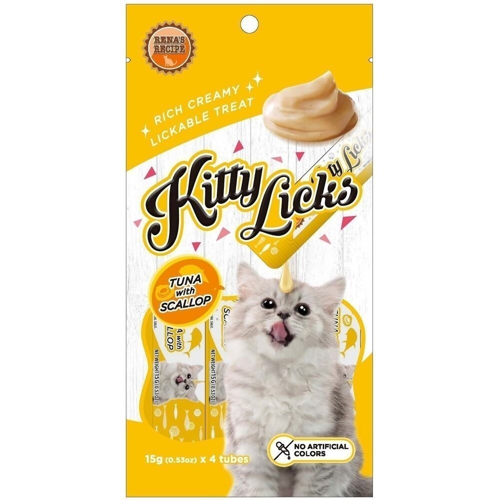 Kitty Licks 甜甜貓肉泥 60g(15gx4)  鮭魚肉泥佐鮪魚 貓零食 貓肉泥『林口旗艦店』-規格圖9