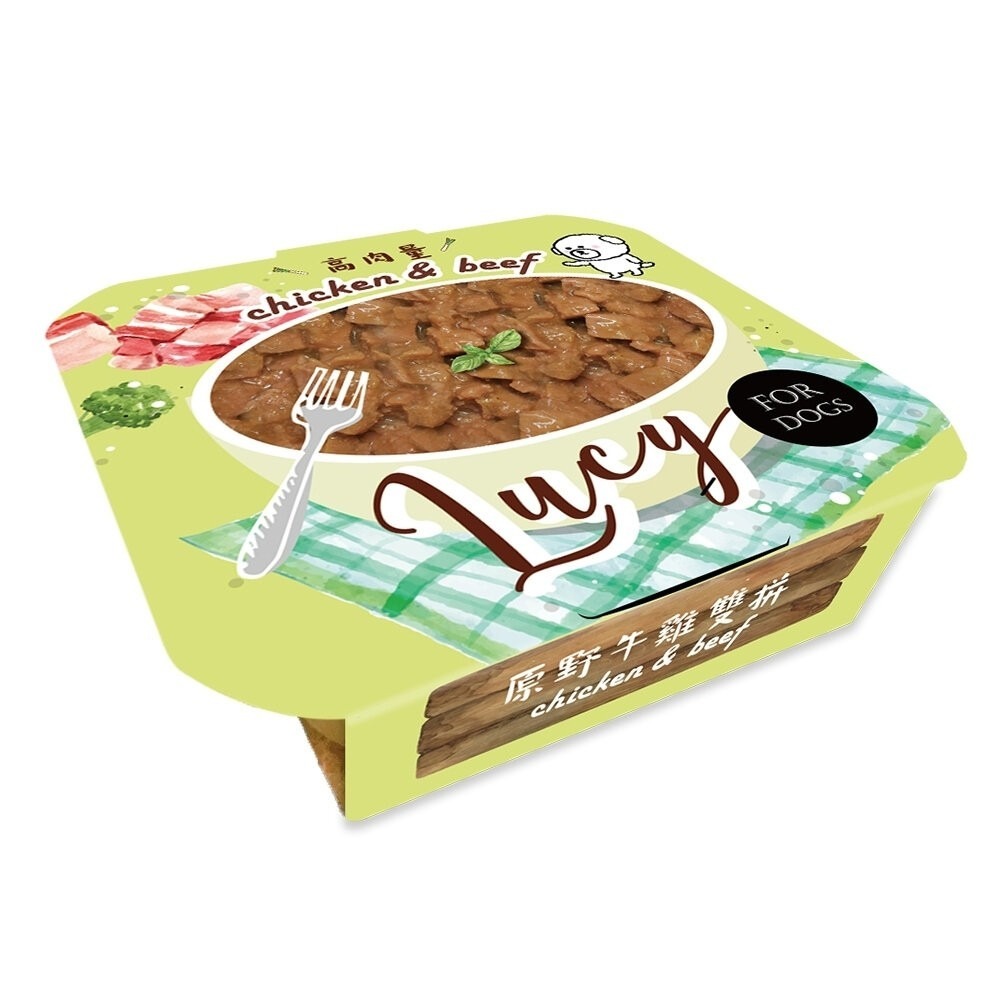 LUCY 肉肉控犬用餐盒80g 高肉量 滿滿的肉肉 狗餐盒 狗罐頭 狗罐 開封即食不用等 全齡犬『林口旗艦店』-規格圖9