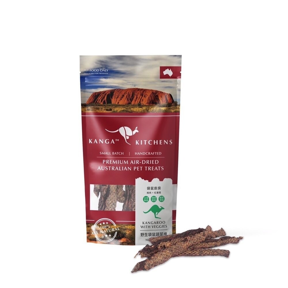澳洲Kanga Kitchens 袋鼠廚房 50g 肉條 肉乾 小肉餅 洋芋片 蔬菜棒 犬貓零食 『林口旗艦店』-規格圖6