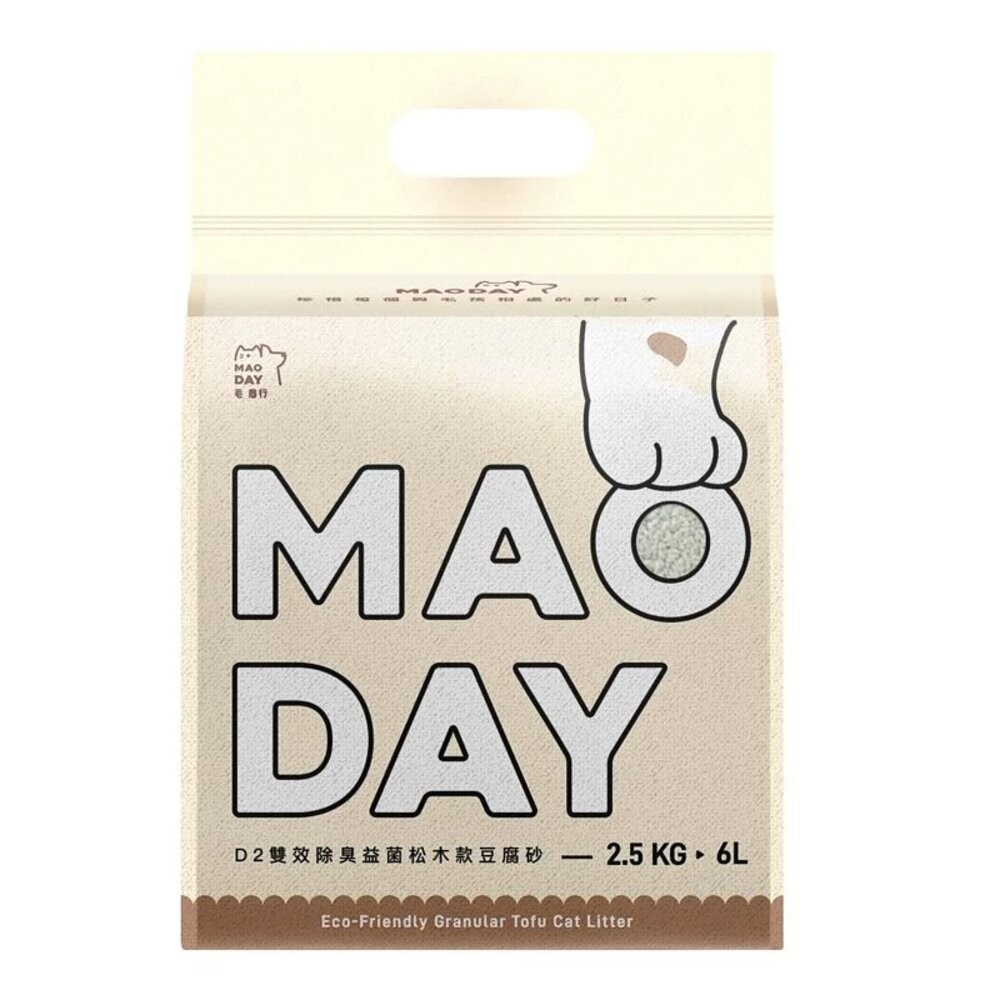 Maoday 毛商行 貓砂系列 益生菌除臭貓砂 豆腐砂 無塵高凝結除臭礦砂 雙層落砂墊 貓砂『林口旗艦店』-規格圖6