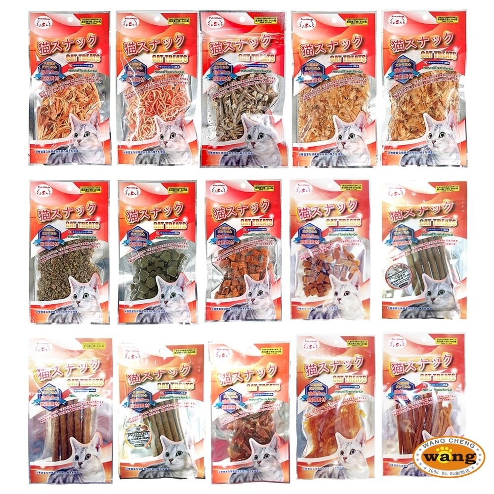 Pet Village 魔法村 PV貓零食 貓點心 貓肉條 丁香魚 雪花絲 薄荷片薄荷粒 貓點心『林口旗艦店』-細節圖2