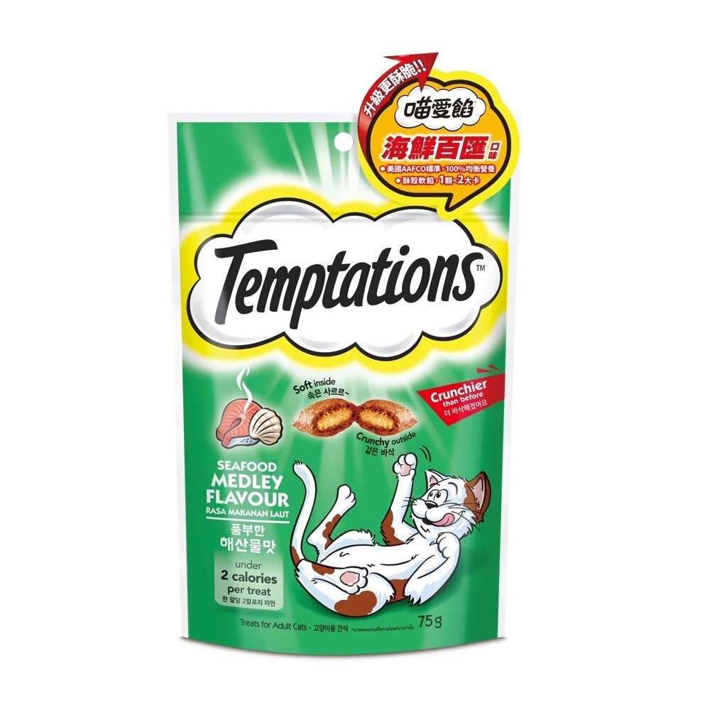 Temptations 喵愛餡 夾心酥餅貓零食 60g/75g 化毛 潔牙餅 貓餡餅 貓點心 貓餅乾『林口旗艦店』-規格圖9