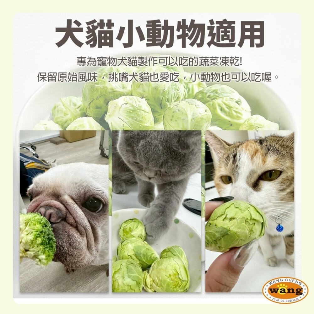 【買1送1】韓國寵物凍乾 蔬菜凍乾 綠花椰菜凍乾15g 高麗菜凍乾30g 蔬菜乾 狗凍乾 零食『林口旗艦店』-細節圖9