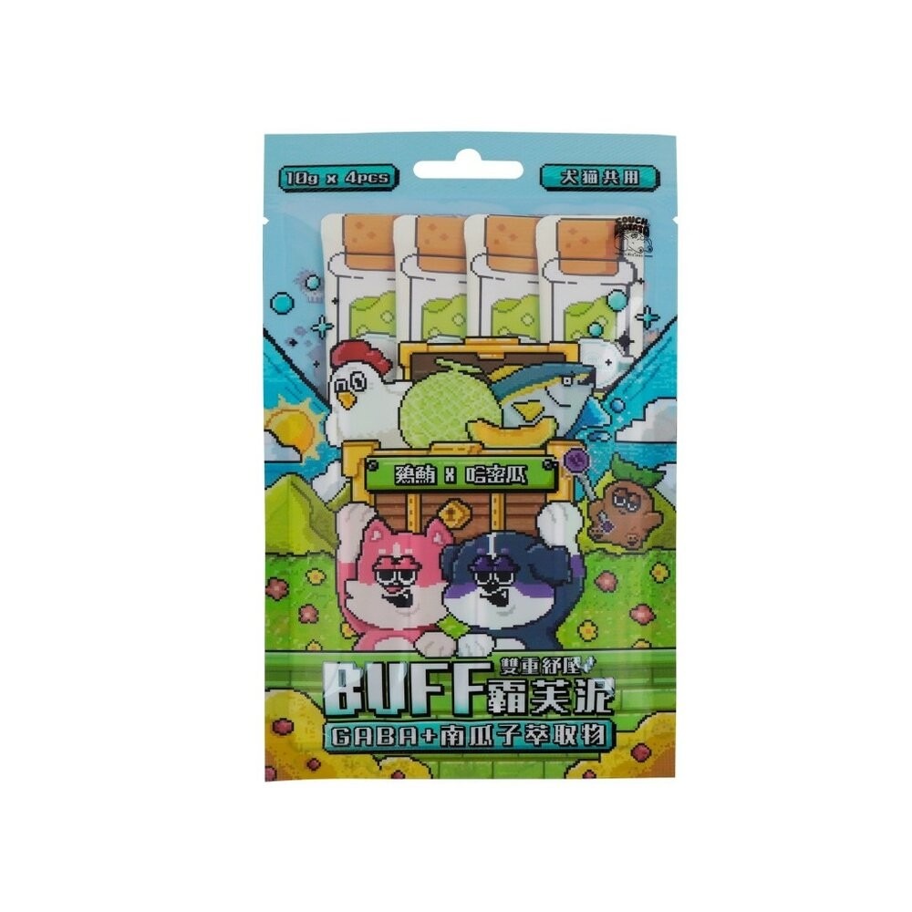 沙發馬鈴薯｜犬貓 BUFF霸芙泥肉泥條10gx4入 貓肉泥 肉泥 犬貓零食 狗肉泥『林口旗艦店』-規格圖5