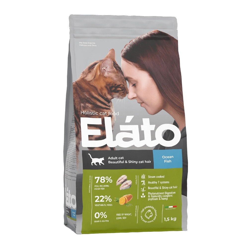 義大利Elato 杜莎 天然無榖貓飼料【買大送小】1.5kg 4.5kg 化毛 亮毛 貓乾糧 貓飼料 『林口旗艦店』-規格圖7