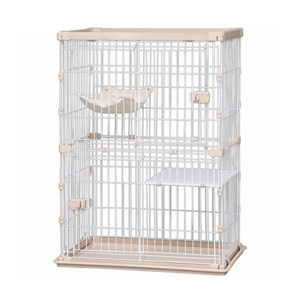 木質貓籠2層 PWCR-962米色