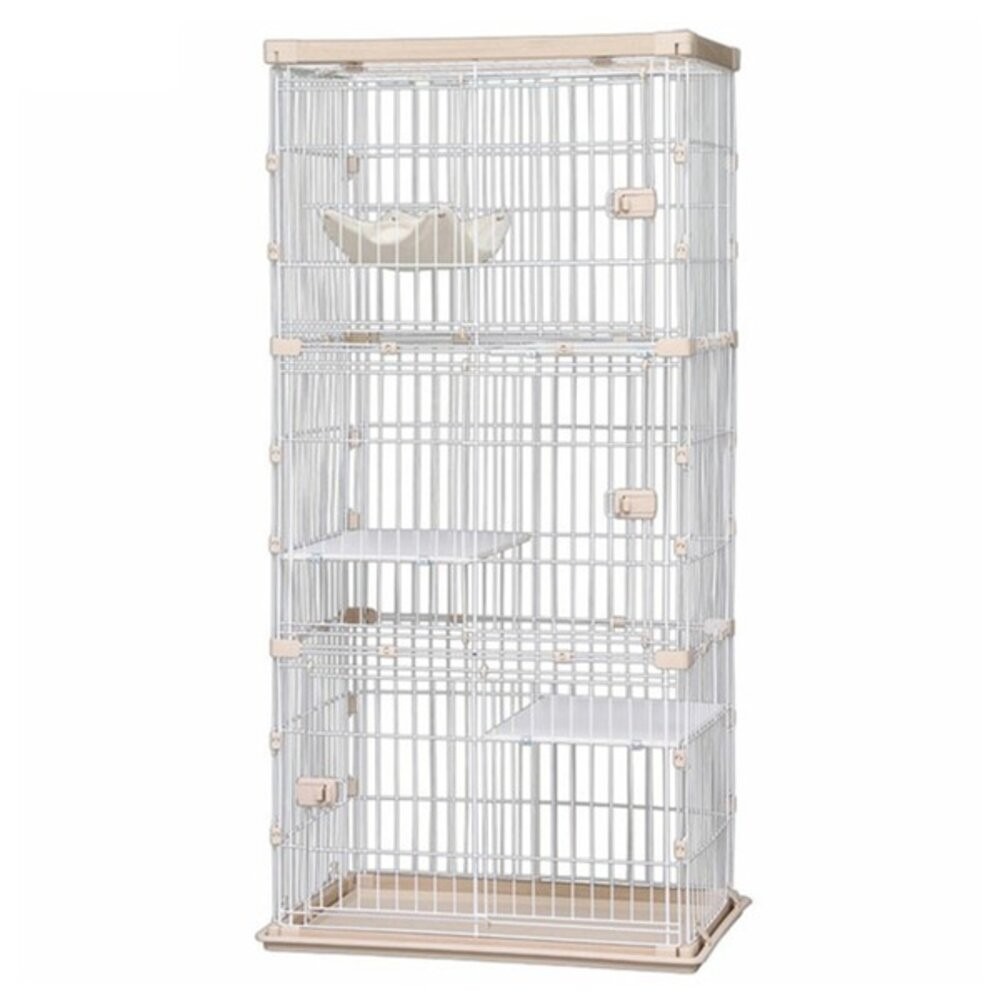 木質貓籠3層 PWCR-963米色