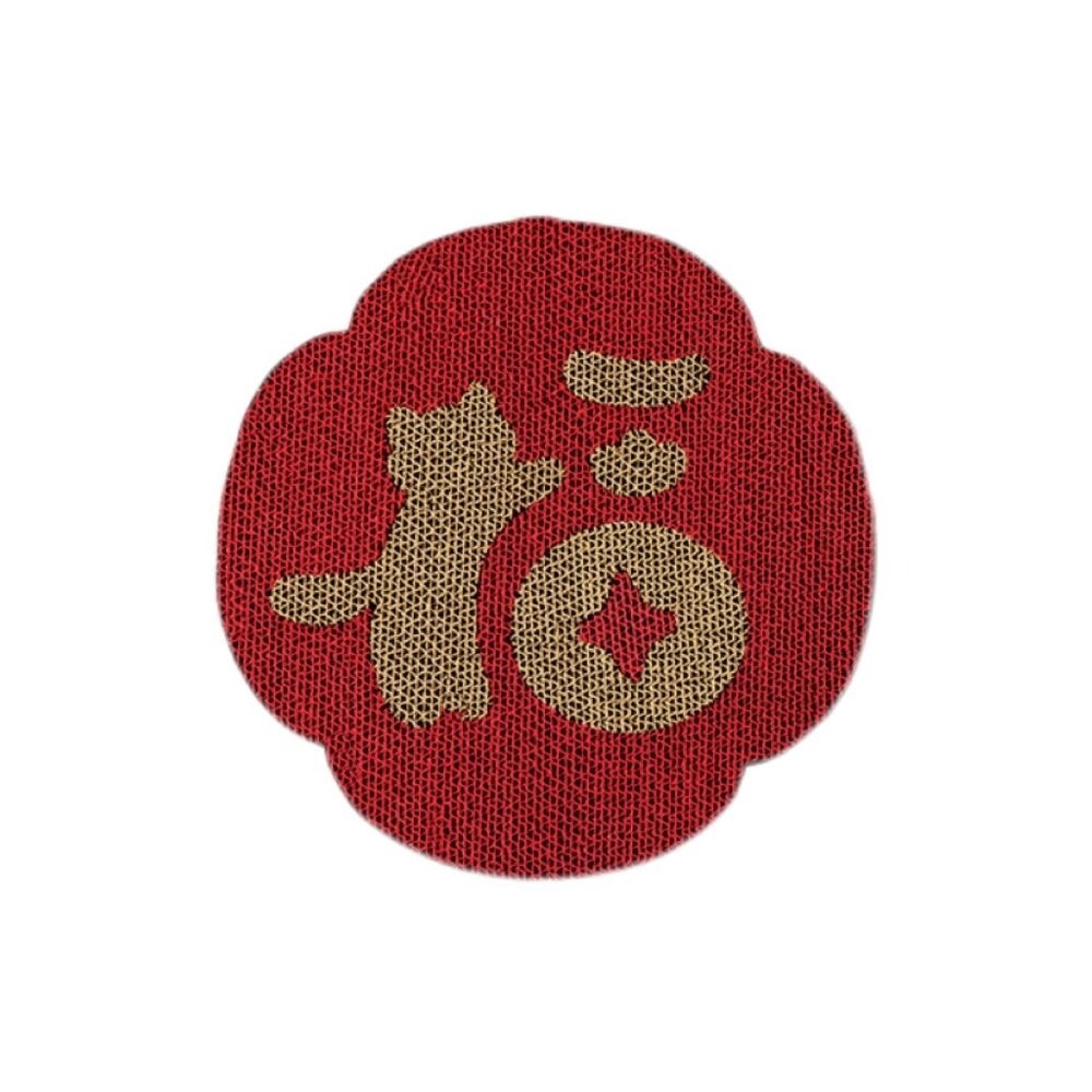PawZone ClawNest 貓抓板｜掛牆可黏 立式貓抓板 聖誕 薑餅喵 春聯 發財蛇彩盒 蘋果 胖達『林口旗艦店』-規格圖10