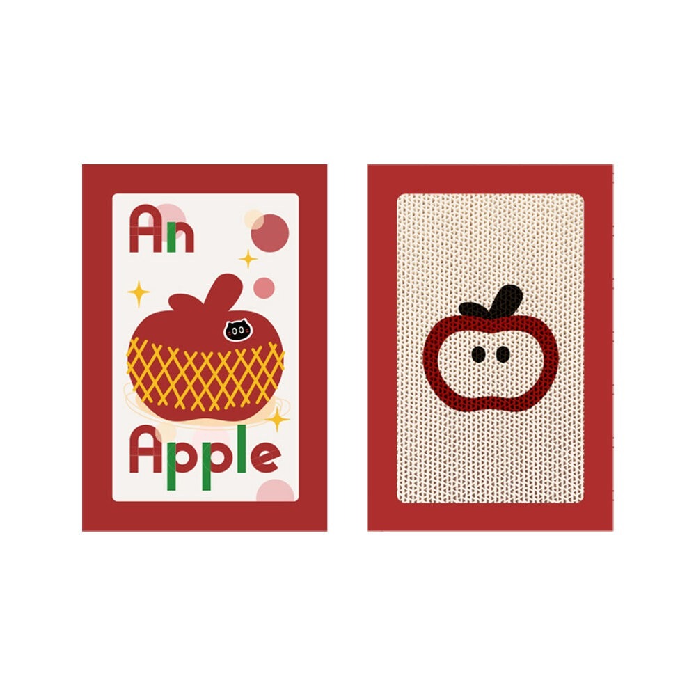 PawZone ClawNest 貓抓板｜掛牆可黏 立式貓抓板 聖誕 薑餅喵 春聯 發財蛇彩盒 蘋果 胖達『林口旗艦店』-規格圖10