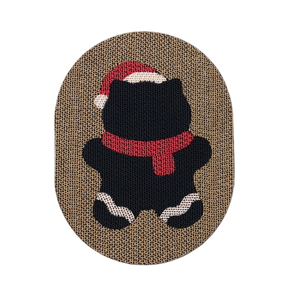 立式貓抓板-黃底薑餅喵