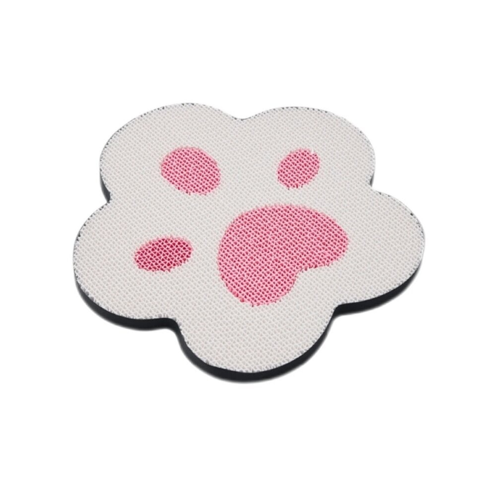 可愛掌印貓抓板-白底花印