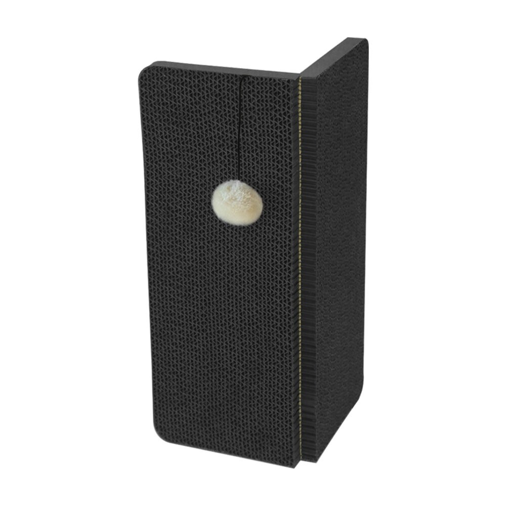 護牆角帶球貓抓板-黑