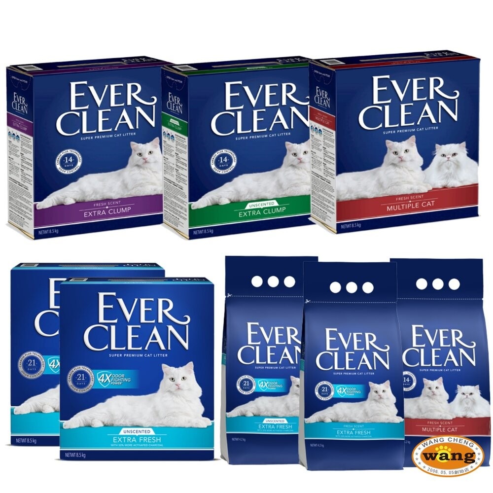 Ever Clean 藍鑽 貓砂【免運】藍標 綠標 紅標 紫標 4倍淨味 植萃除臭 低敏 多貓 礦砂 貓砂『林口旗艦店』-細節圖2