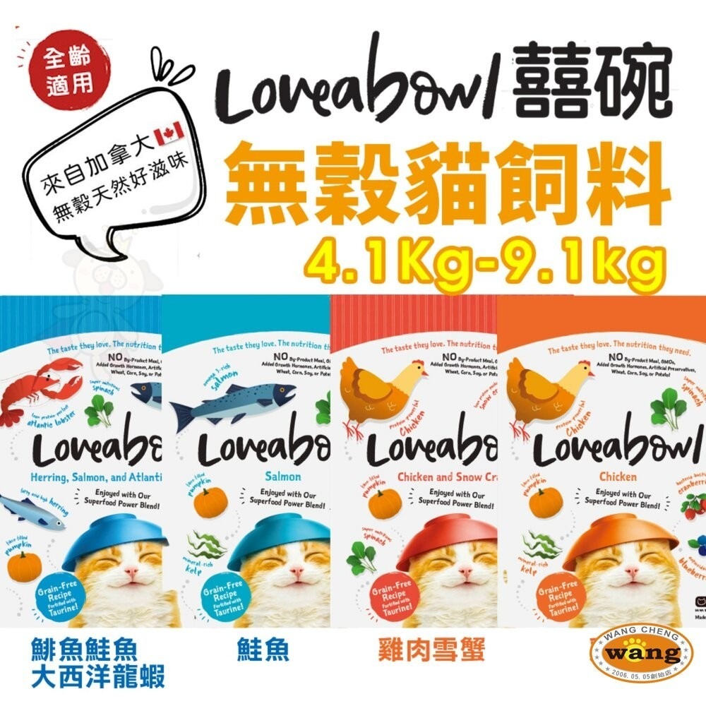 【買一送一】加拿大 Loveabowl 囍碗 無穀天然貓糧 4.1Kg-9.1kg 貓乾糧 貓主食 貓飼料-細節圖2