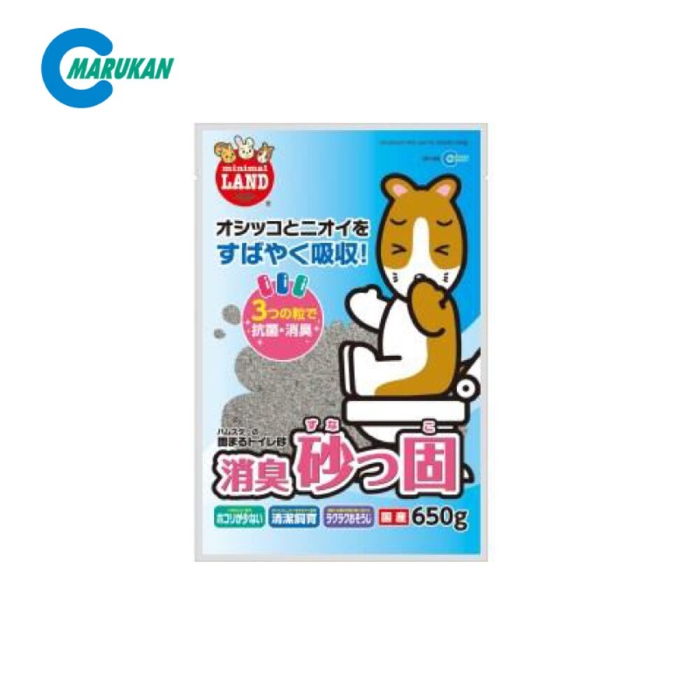 Marukan 小動物便盆  鼠廁所 紙墊料 尿垢清潔劑 消臭凝固鼠砂 SPA砂 沐浴砂 兔用木砂『林口旗艦店』-規格圖8