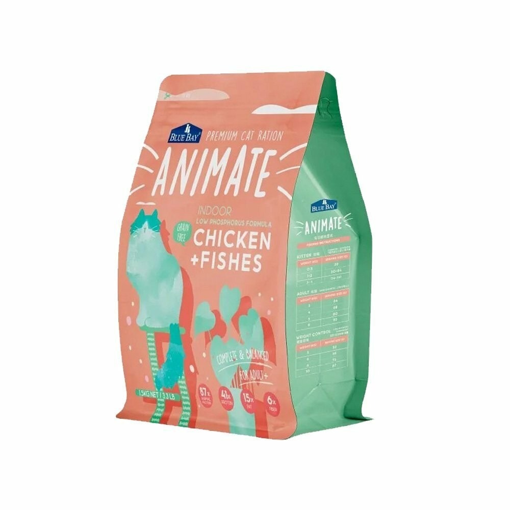BLUE BAY 倍力 貓糧 1.5Kg【免運】 Animate 無穀貓飼料 室內貓 挑嘴貓配方 貓飼料『林口旗艦店』-規格圖6