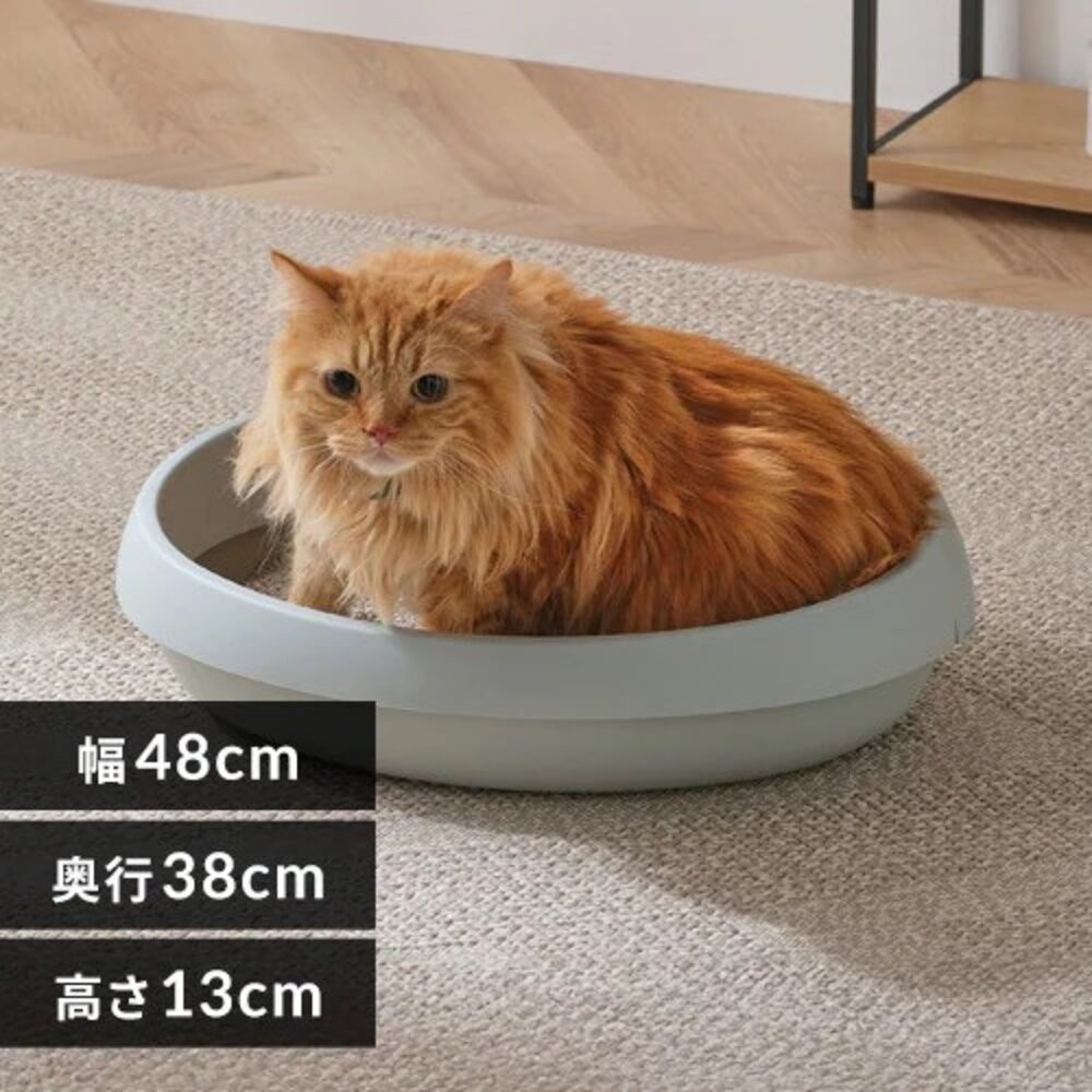 日本 IRIS 貓砂盆 PEN 簡易貓砂盆 特大貓便盆 簡易加高 簡易半封閉式貓砂盆『林口旗艦店』-規格圖10