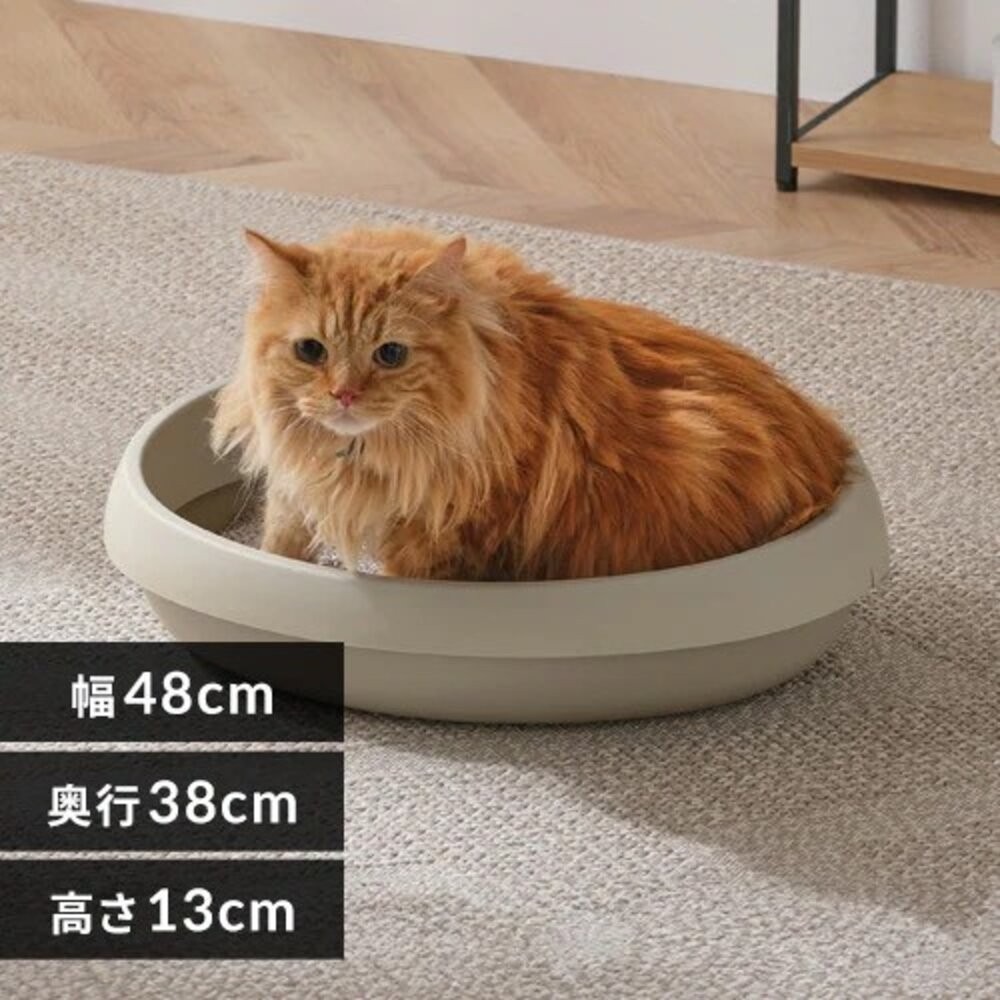 日本 IRIS 貓砂盆 PEN 簡易貓砂盆 特大貓便盆 簡易加高 簡易半封閉式貓砂盆『林口旗艦店』-規格圖10