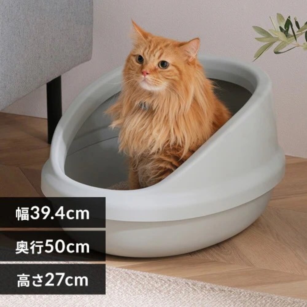 日本 IRIS 貓砂盆 PEN 簡易貓砂盆 特大貓便盆 簡易加高 簡易半封閉式貓砂盆『林口旗艦店』-規格圖10
