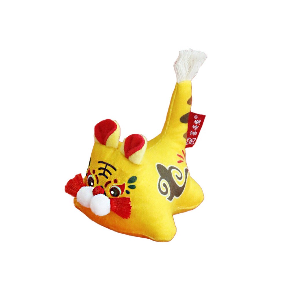 喜多魚 新年貓玩具｜布老虎吉祥玩具 喜慶有錢錦鲤加長桿鈴鐺逗貓棒 馬上有錢毛絨玩具 逗貓棒 貓薄荷 貓玩具-規格圖10