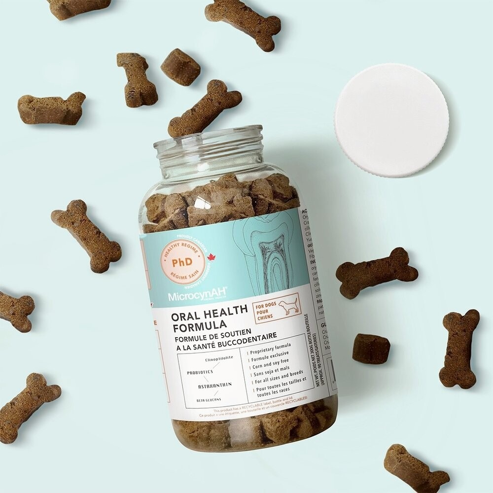 MicrocynAH 麥高臣 犬貓保健軟嚼肉塊 益健腸 益健毛 益健齒 寵物保健品 寵物保健零食 狗零食 貓零食-規格圖11