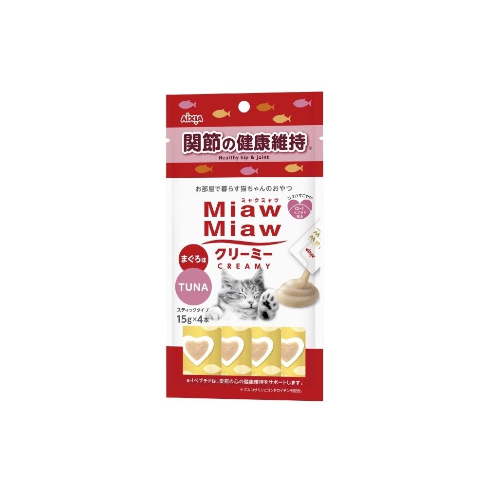 日本 AIXIA 愛喜雅 Miaw 妙喵肉泥【單包】15gx4入 貓零食 貓肉泥『林口旗艦店』-規格圖7