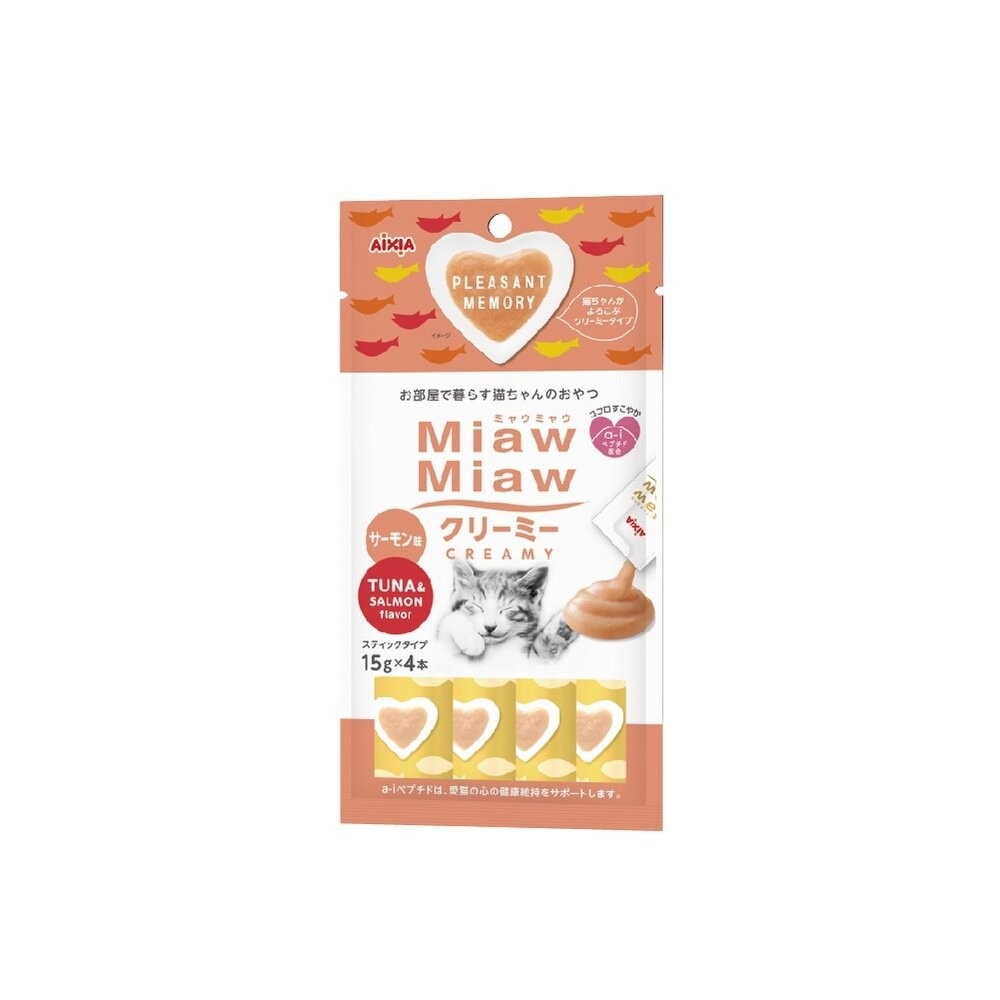 日本 AIXIA 愛喜雅 Miaw 妙喵肉泥【單包】15gx4入 貓零食 貓肉泥『林口旗艦店』-規格圖7