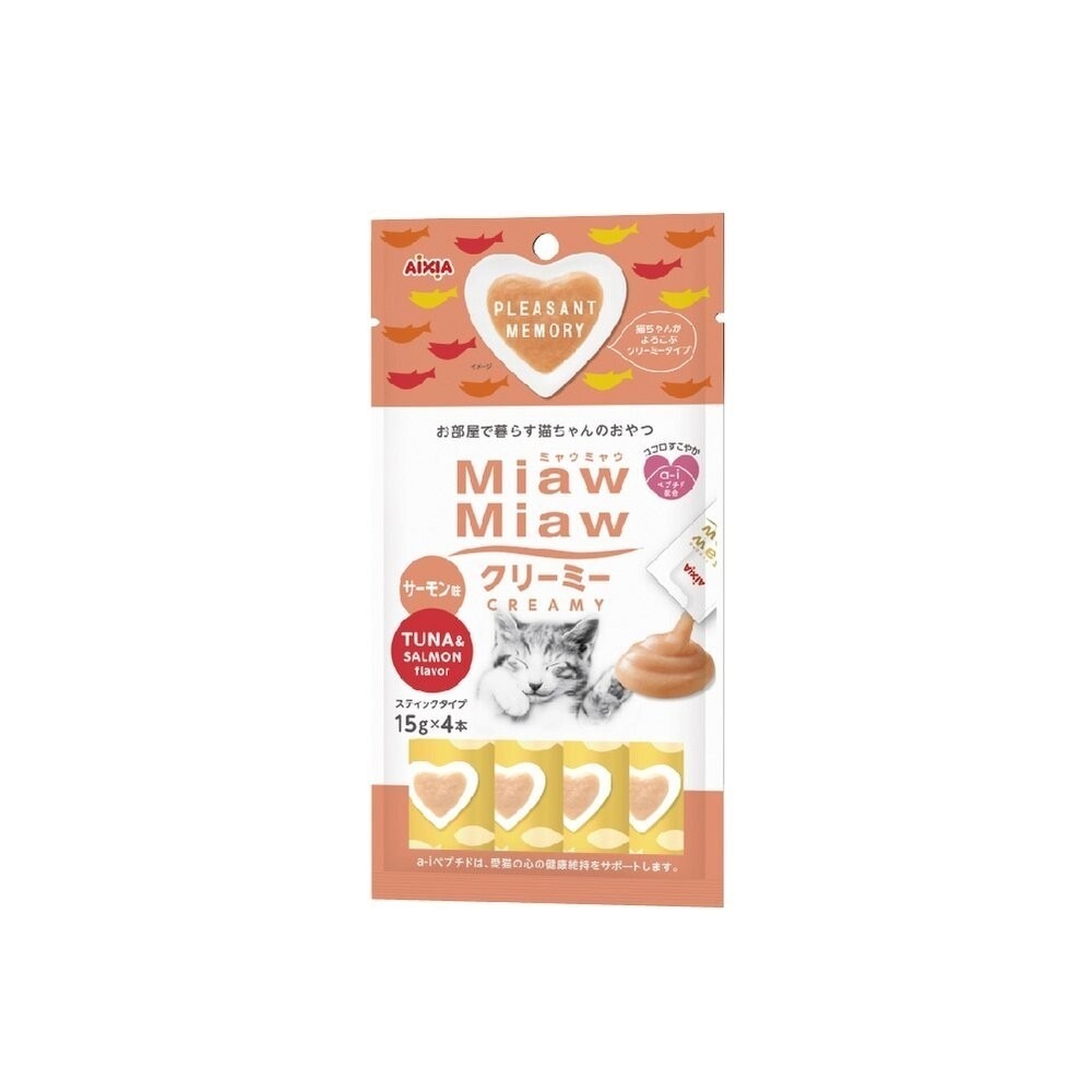 日本 AIXIA 愛喜雅 Miaw 妙喵肉泥【單包】15gx4入 貓零食 貓肉泥『林口旗艦店』-規格圖7