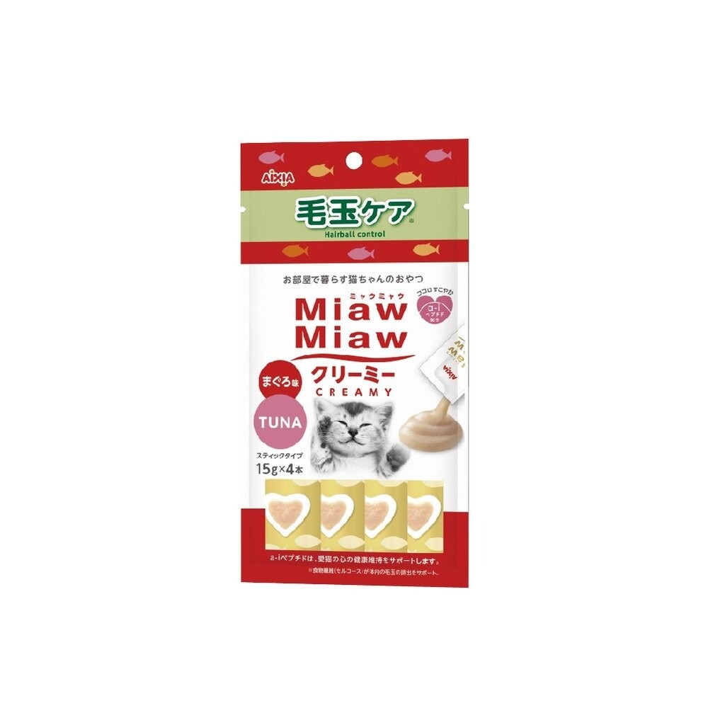 日本 AIXIA 愛喜雅 Miaw 妙喵肉泥【單包】15gx4入 貓零食 貓肉泥『林口旗艦店』-規格圖7