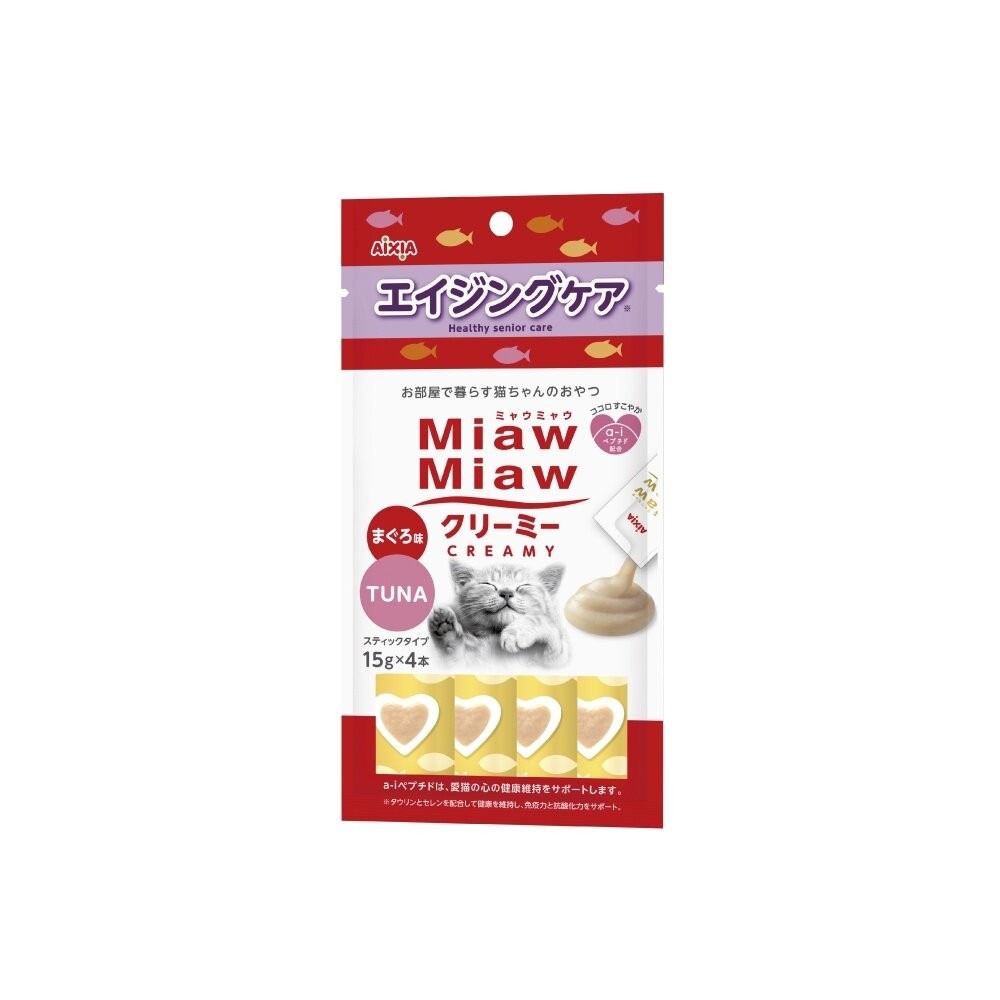 日本 AIXIA 愛喜雅 Miaw 妙喵肉泥【單包】15gx4入 貓零食 貓肉泥『林口旗艦店』-規格圖7