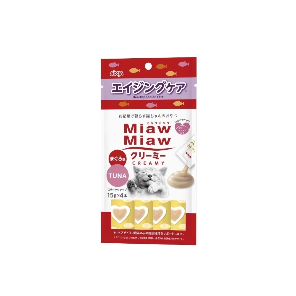 日本 AIXIA 愛喜雅 Miaw 妙喵肉泥【單包】15gx4入 貓零食 貓肉泥『林口旗艦店』-規格圖7
