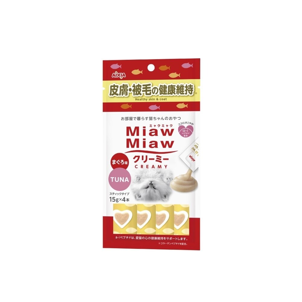 日本 AIXIA 愛喜雅 Miaw 妙喵肉泥【單包】15gx4入 貓零食 貓肉泥『林口旗艦店』-規格圖7
