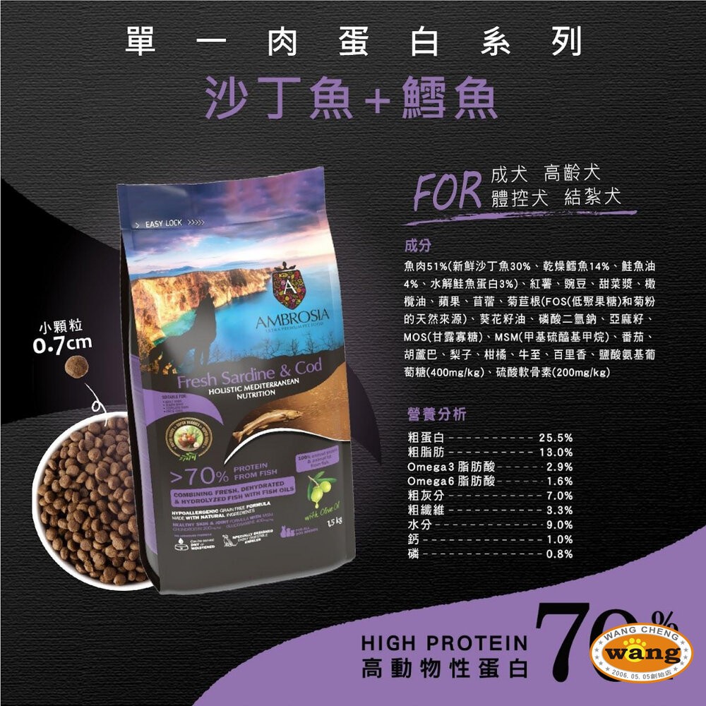 AMBROSIA 安柏希雅 無穀鮮肉犬糧 100g 單一肉蛋白 幼母犬/迷你小型犬/高齡體控犬-細節圖10