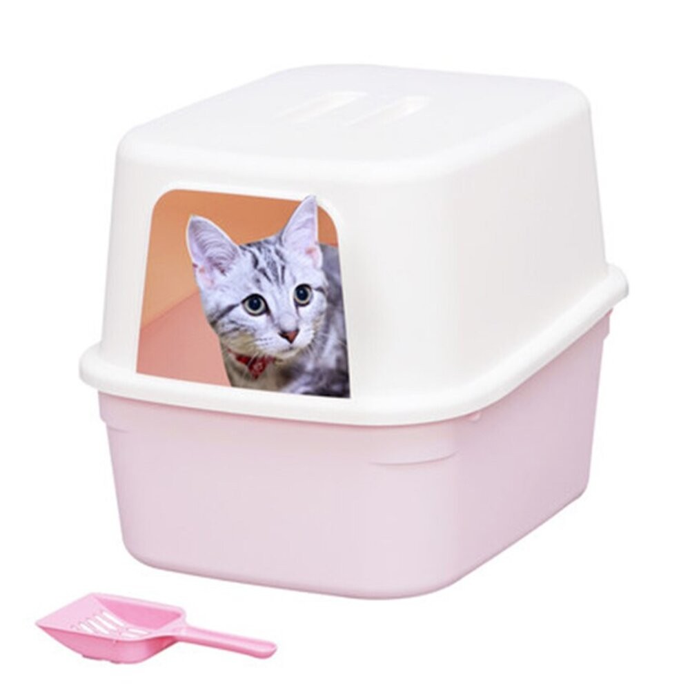 IRIS 貓砂盆 一週間大玉貓便盆 雙層貓便盆 半開放式 全覆蓋式 加大款 砂不漏 除臭貓便盆  貓便盆『WANG』-規格圖4