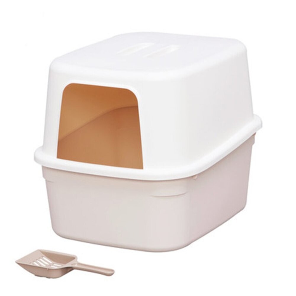 IRIS 貓砂盆 一週間大玉貓便盆 雙層貓便盆 半開放式 全覆蓋式 加大款 砂不漏 除臭貓便盆  貓便盆『WANG』-規格圖4