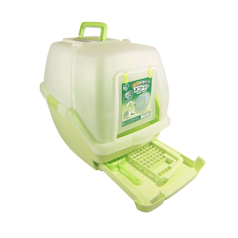 IRIS 貓砂盆 一週間大玉貓便盆 雙層貓便盆 半開放式 全覆蓋式 加大款 砂不漏 除臭貓便盆  貓便盆『WANG』-規格圖4