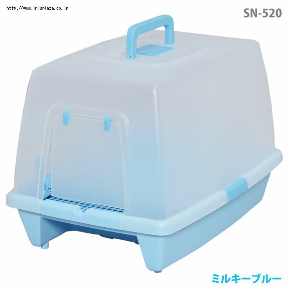 IRIS 貓砂盆 一週間大玉貓便盆 雙層貓便盆 半開放式 全覆蓋式 加大款 砂不漏 除臭貓便盆  貓便盆『WANG』-規格圖4