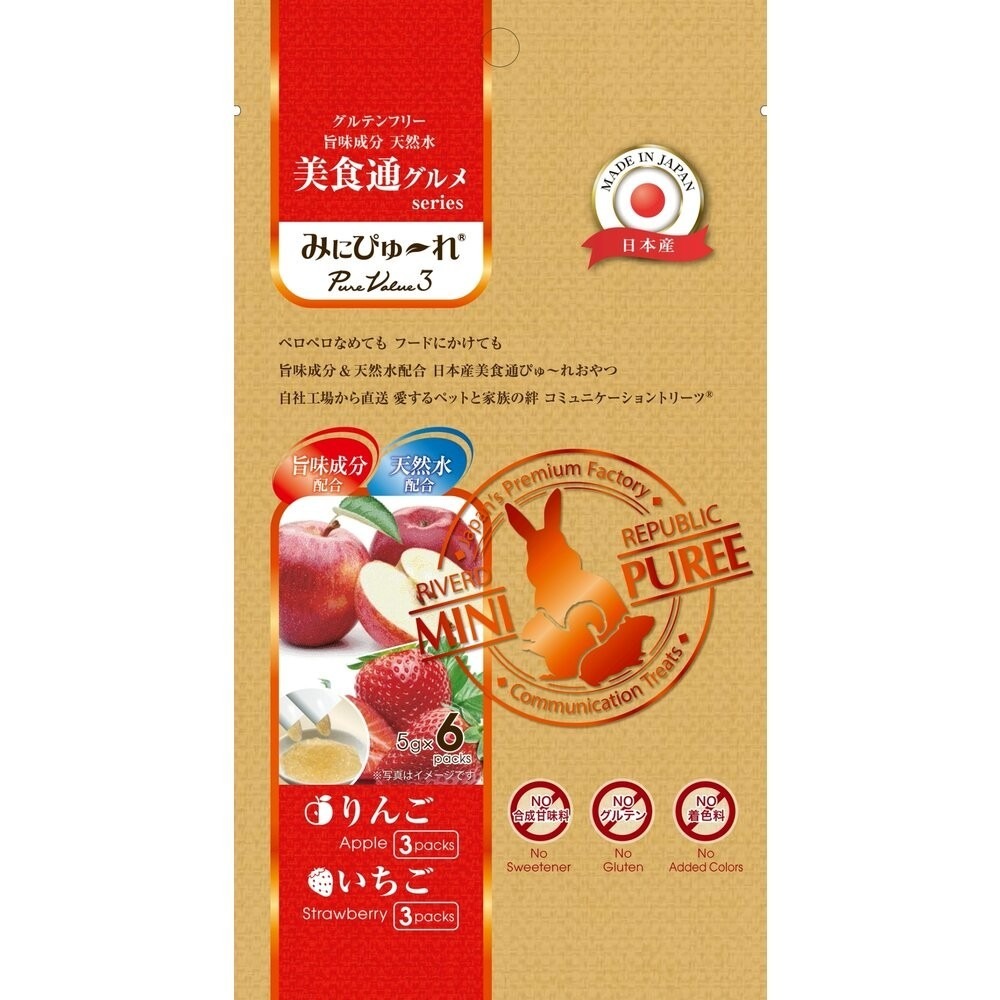 美味果泥-3重 蘋果草莓5g*6