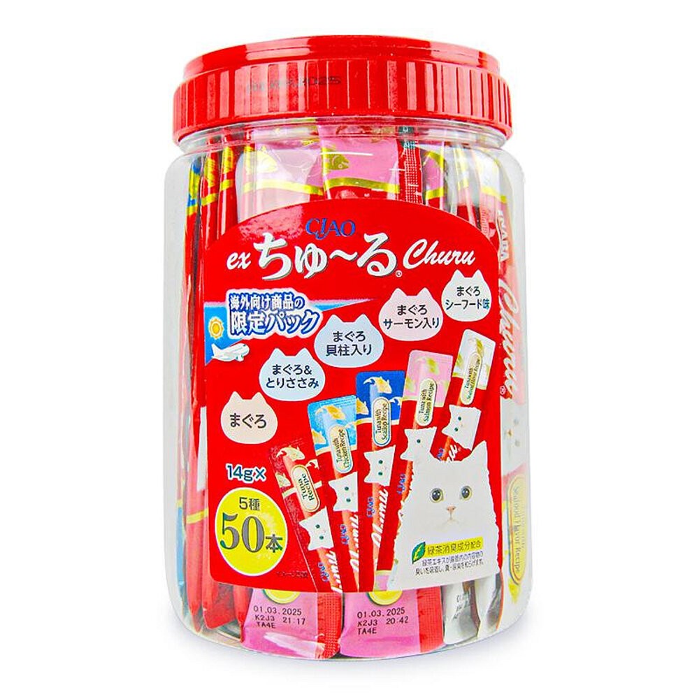 Ciao 桶裝 啾嚕肉泥 盒裝/桶裝 鮪魚綜合海陸 雞肉綜合海鮮 綜合營養 貓零食 貓肉泥 『WANG』-規格圖10