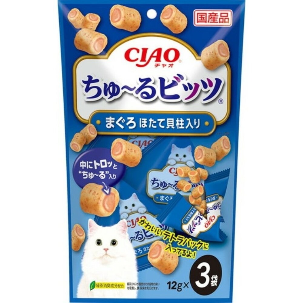 日本 CIAO  迷你夾心肉泥捲餅乾 啾嚕比  小魚板貓零食系列  夾心燒 捲心酥 貓咪零食 貓點心 『林口旗艦店』-規格圖7
