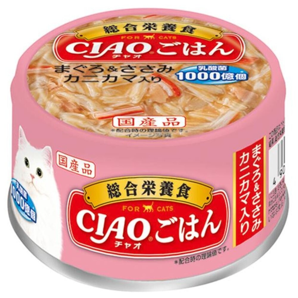 A-254主食罐85g-鮪+雞+蟹肉魚板